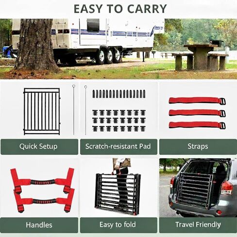 سياج سميك للكلاب، سياج متين وقوي في الهواء الطلق، ارتفاع 81.28 سم، 8 ألواح، محمول وسهل التركيب - مثالي للاستخدام الداخلي والخارجي، تصميم مدمج لسلامة الحيوانات الأليفة in Kuwait