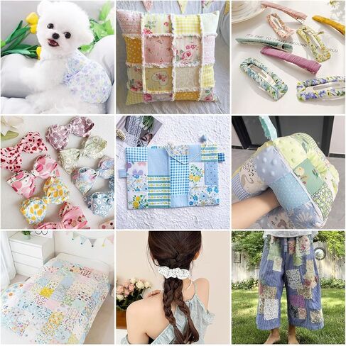 7 Sheets Brown Cotton Fabric for Patchwork,9.84 Inch Vintage Floral Patchwork Fabric Squares Flower Craft Fibre Cloth Floral Precut Fabrics for DIY Sewing Scrapbooking Quilting Crafting in Saudi Arabia