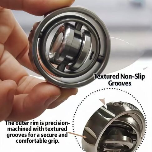 MagLev Fidget Spinner for Adults, CNC Stainless Steel Gyroscope with Ceramic Bearing, Ultra-Quiet Dual-Mode Handheld & Desktop Focus Toy for Stress Relief Anxiety, EDC Gift for Men Women Kids in Saudi Arabia