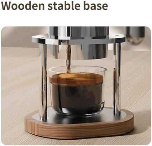 Manual Air Pressure Coffee Maker, Espresso Maker Manual Coffee Machine, Stainless Steel, 16Bar Fast Extraction, with Pressure Gauge, Compact for Camping Home Use 58mm in Kuwait