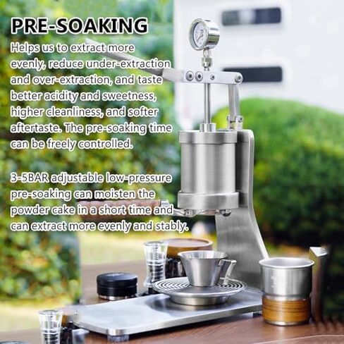 Manual Lever Espresso Machine, Variable Pressure Lever Coffee Machine, Using Pressure 1bar-16bar, Cavity Capacity 100ml, for Commercial in Saudi Arabia