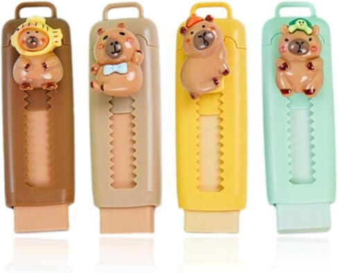 4 Retractable Erasers with Refills, Pocket-Size for Students, Office & School Supplies in Saudi Arabia
