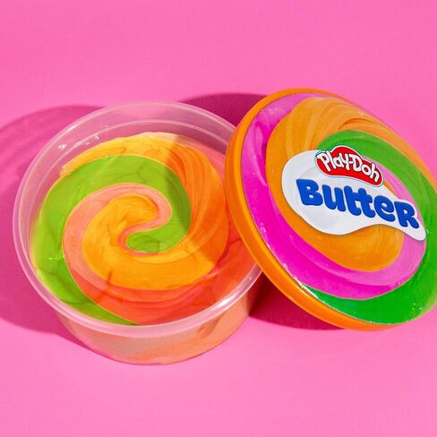 Play-Doh Butter, Pink, Green & Orange Compound, Sherbert Scent, Single 5 oz. Can in Kuwait