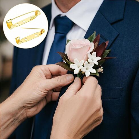 ظهر دبوس بروش 4 أحجام حزمة 80 قطعة دبابيس بروش ذهبية دعامات بروش للحرف اليدوية وصناعة المجوهرات والشارات والحرف اليدوية وعلامات الأسماء وإكسسوارات DIY in Kuwait