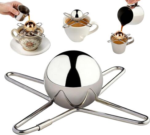 قطعتان من كرات تبريد الإسبريسو، مبرد كرات الإسبريسو القابل لإعادة الاستخدام من الفولاذ المقاوم للصدأ، كرة ثلج الإسبريسو مع حامل، أداة تبريد للبوربون والسكوتش والكوكتيلات in Kuwait