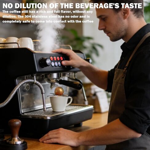 قطعتان من كرات تبريد الإسبريسو، مبرد كرات الإسبريسو القابل لإعادة الاستخدام من الفولاذ المقاوم للصدأ، كرة ثلج الإسبريسو مع حامل، أداة تبريد للبوربون والسكوتش والكوكتيلات in Kuwait