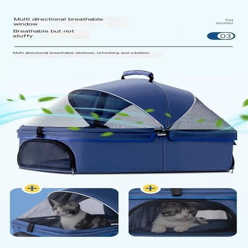 Pet Strollers Pet Stroller for Outings, Small Pull Cart, Puppy Stroller, Dog Walking Cart, Small, Lightweight, Foldable Cat Pet Stroller Medium(G,A) in Saudi Arabia