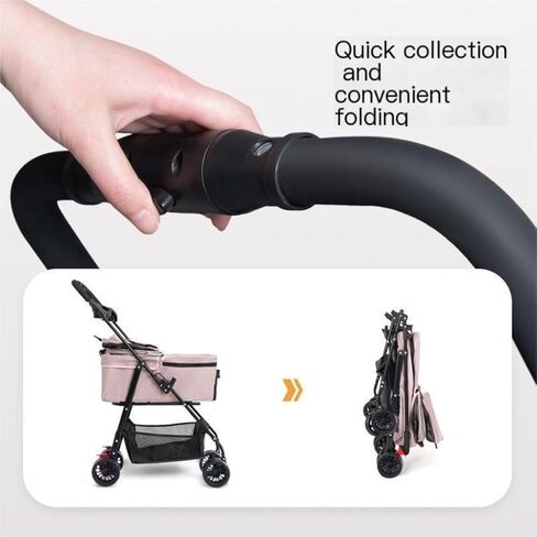 Pet Strollers Pet Stroller for Outings, Small Pull Cart, Puppy Stroller, Dog Walking Cart, Small, Lightweight, Foldable Cat Pet Stroller Medium(Blue) in Saudi Arabia