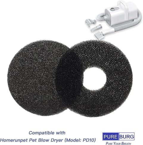 فلتر إسفنجي بديل من PUREBURG متوافق مع مجفف ضربة الحيوانات الأليفة Homerunpet PD10، 12 حزمة من الغبار النظيف والمركبات العضوية المتطايرة ورائحة شعر الحيوانات الأليفة in Kuwait