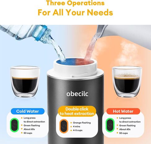 3 In 1 Portable Coffee Maker for Travel, 20 Bar Portable Espresso Machine with USB,Travel Coffee Maker Self-Heating, Compatible with Ground Coffee & Capsule for Hiking,Office,RV（Upgrade） in Kuwait