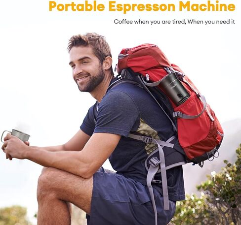 3 In 1 Portable Coffee Maker for Travel, 20 Bar Portable Espresso Machine with USB,Travel Coffee Maker Self-Heating, Compatible with Ground Coffee & Capsule for Hiking,Office,RV（Upgrade） in Kuwait