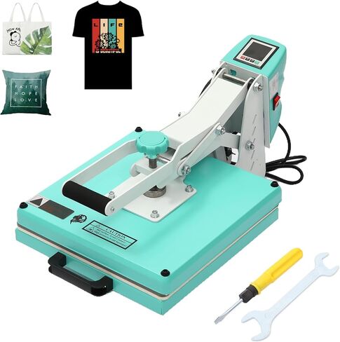 Heat Press 16x24, Clamshell Heat Press Machine for T Shirts, Fast Heating Manual Heat Transfer Press for Sublimation and Vinyl, Compact Shirt Press for Home and Small Business in Saudi Arabia