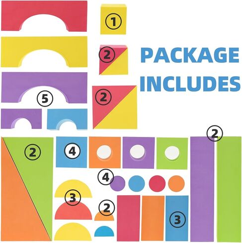 مجموعة من 30 مكعب إسفنجي للأطفال الصغار - معالجة الكتل الناعمة للأطفال - تعلم الأشكال والألوان للأطفال - بناء ألعاب ما قبل المدرسة للأطفال الصغار 3-5 in Kuwait