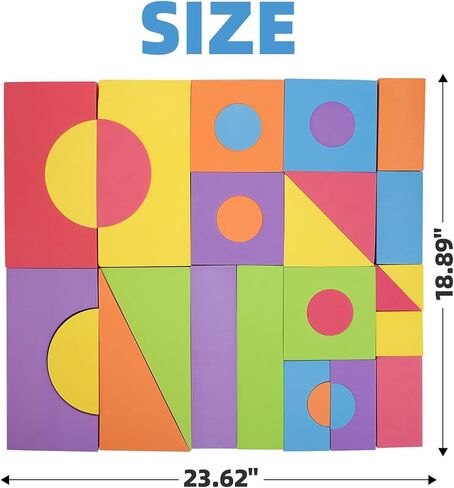 مجموعة من 30 مكعب إسفنجي للأطفال الصغار - معالجة الكتل الناعمة للأطفال - تعلم الأشكال والألوان للأطفال - بناء ألعاب ما قبل المدرسة للأطفال الصغار 3-5 in Kuwait