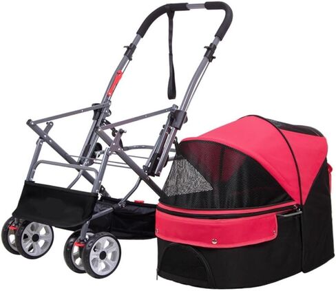 Pet Strollers Lightweight Multifunctional Pet Stroller, Reversible Cat and Dog Stroller, Foldable Cat Travel Stroller Pet Stroller Medium(Blue) in Saudi Arabia