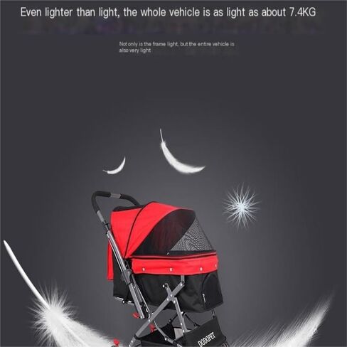 Pet Strollers Lightweight Multifunctional Pet Stroller, Reversible Cat and Dog Stroller, Foldable Cat Travel Stroller Pet Stroller Medium(Blue) in Saudi Arabia