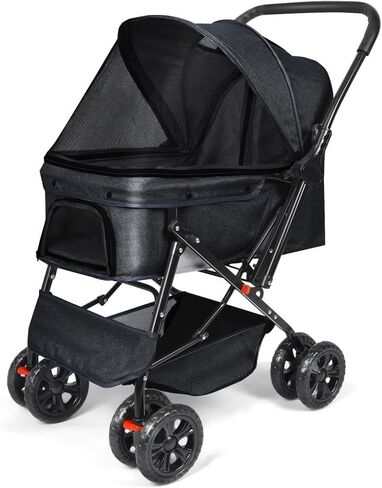 Pet Strollers Pet Stroller for Outings, Small Pull Cart, Puppy Stroller, Dog Walking Cart, Small, Lightweight, Foldable Cat Pet Stroller Medium in Saudi Arabia