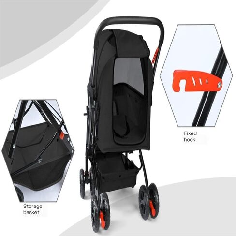 Pet Strollers Pet Stroller for Outings, Small Pull Cart, Puppy Stroller, Dog Walking Cart, Small, Lightweight, Foldable Cat Pet Stroller Medium in Saudi Arabia