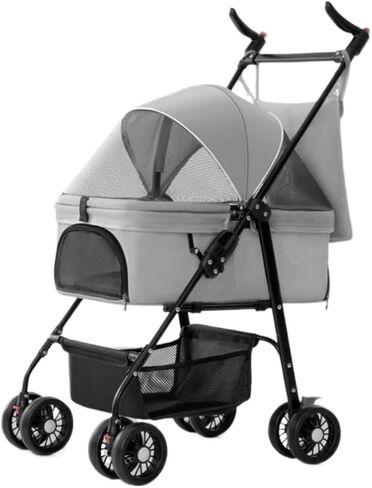 Pet Strollers Pet Stroller for Outings, Small Pull Cart, Puppy Stroller, Dog Walking Cart, Small, Lightweight, Foldable Cat Pet Stroller Medium(G,B) in Saudi Arabia