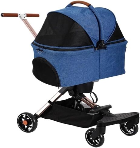 Pet Strollers Pet Stroller is Lightweight, Small and Medium-Sized, Foldable, Detachable, Lightweight for Outdoor Travel Pet Stroller Medium(White) in Saudi Arabia