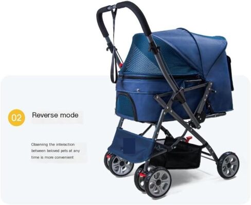 Pet Strollers Pet Stroller for Outings, Small Pull Cart, Puppy Stroller, Dog Walking Cart, Small, Lightweight, Foldable Cat Pet Stroller Medium(Red) in Saudi Arabia
