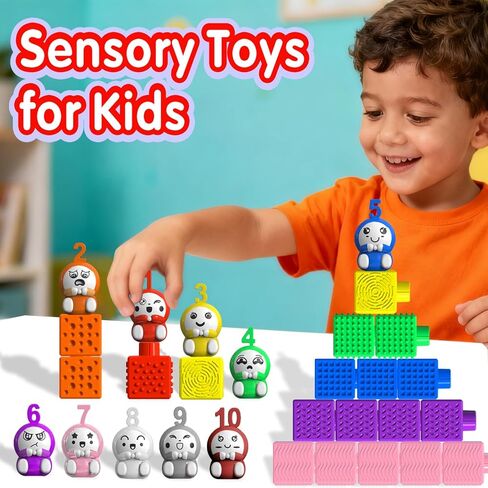 مكعبات عد الأرقام من 1 إلى 10 مع أرقام: 65 قطعة من السيليكون الناعم ومكعبات التعلم الحسية للأطفال من سن 3 إلى 5 سنوات - ألعاب تعليمية للرياضيات والعلوم والتكنولوجيا والهندسة والرياضيات، وأنشطة تعلم ما قبل المدرسة للأطفال الصغار الأولاد والبنات in Kuwait