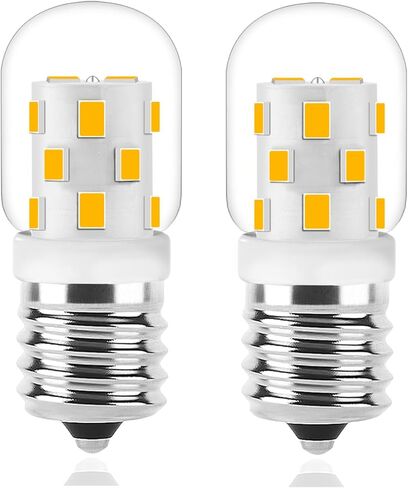 لمبة إضاءة ميكروويف LED قابلة للتعتيم، قاعدة متوسطة E17، 120 فولت، لمبة الأجهزة T7، 3 وات، مكافئ تحت الغطاء 40 وات، 400 لومن، لغطاء المطبخ، الثلاجة، استبدال تحت الميكروويف (عبوتان 6000 كلفن ضوء النهار الأبيض) in Saudi Arabia
