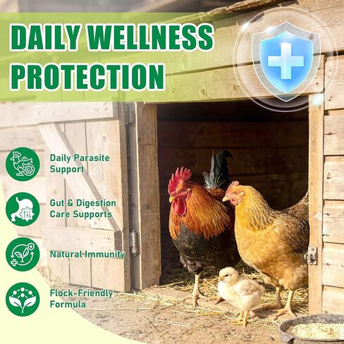 Natural Poultry Wellness Powder, Chili Flavor - Easy-Mix Feed Supplement for Chickens & Birds, Egg-Friendly Daily Support, 1.2 lb Resealable Pouch in Saudi Arabia