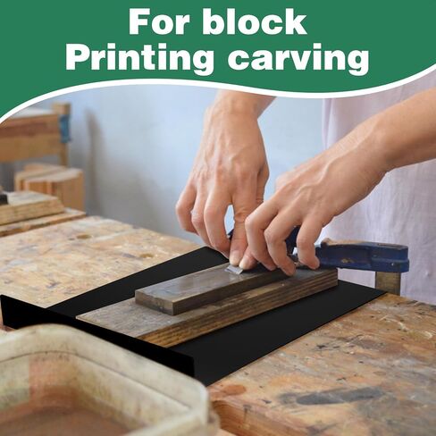 3 Pcs Bench Hook and Inking Plate, Metal Linocut Carving Tools Printmaking for Linoleum Block Wood Printing, 9 x 7 Inch, Black in Saudi Arabia