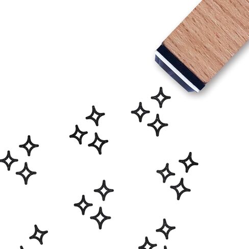 Shining Stars Rubber Stamp, 3/5 Inch Small Mini Stamp for Scrapbooking Card Making Planner in Saudi Arabia