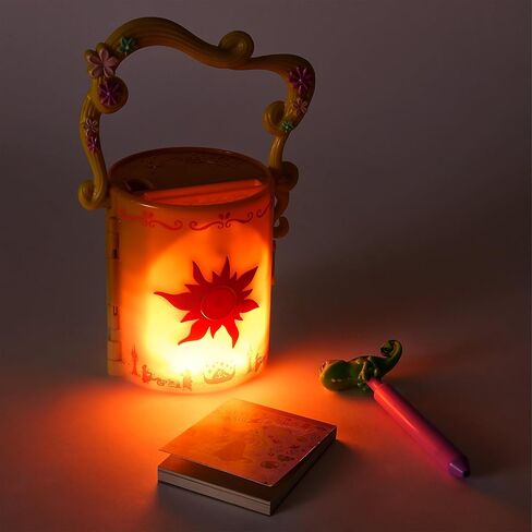 Disney Store Official Tangled Light-Up Lantern & Stationery Set - Includes Cute Notebook & Pen- Featuring Rapunzel, Flynn, & Pascal - Diary Fit for a Princess - Journal Notebook - Toys for Kids in Saudi Arabia