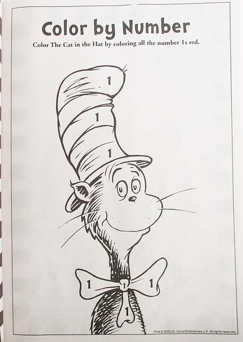 Dr. Seuss Coloring Activity Book - Cat in The Hat, Green Eggs and Ham, and More - 80 Pages in Saudi Arabia