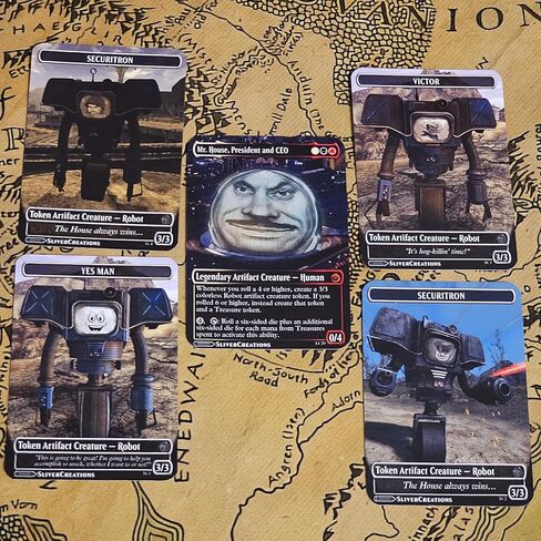 Magic The Gathering [Fallout New Vegas: Securitron Construct Set + Mr. House Proxy] فيكتور | نعم الرجل | الشرطة | عسكري | فيغاس المجال in Saudi Arabia