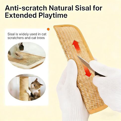 لعبة وسادة السيزال النعناع البري، 2 حزمة من ألعاب النعناع البري الطبيعية التفاعلية للخدش الداخلي والمضغ والتسنين، ممتعة للقطط الصغيرة والقطط البالغة وتخفيف القلق in Kuwait