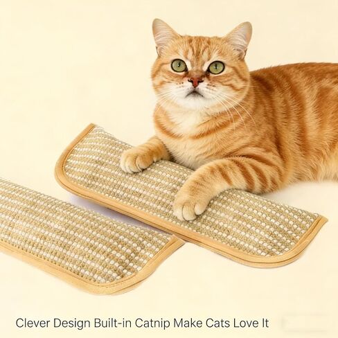 لعبة وسادة السيزال النعناع البري، 2 حزمة من ألعاب النعناع البري الطبيعية التفاعلية للخدش الداخلي والمضغ والتسنين، ممتعة للقطط الصغيرة والقطط البالغة وتخفيف القلق in Kuwait