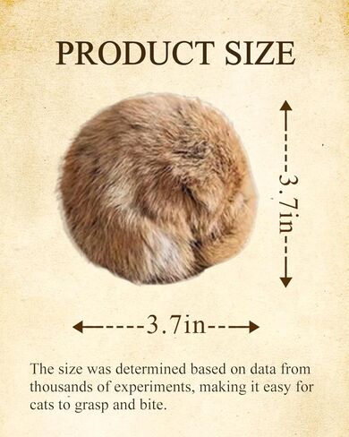 Rabbit Fur Ball Cat Toy Real Indoor Large Furry Catnip Washable Fun Chase Hair Pom Interactive Soft Fluffy Poms with Bunny Kicks Fluff Furs Rabbits Beloved by Faux and Comfortable Fuzzy Jumbo in Saudi Arabia
