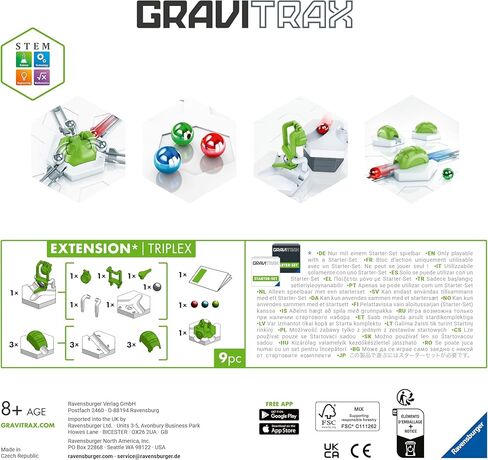 Ravensburger GraviTrax Extension Triplex 24857 - Ideal Accessory for The GraviTrax Marble Run System. Can be Combined with All Starter-Sets, Extensions and Elements, Construction Toy from 8 Years in Saudi Arabia