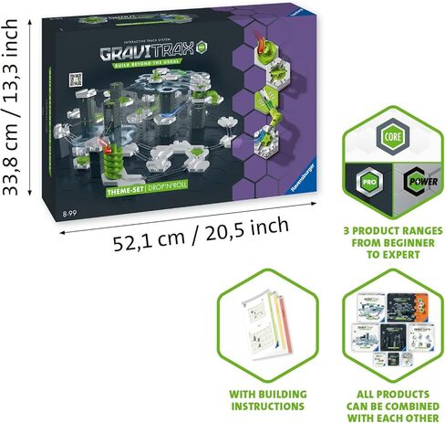 Ravensburger GraviTrax PRO Starter-Set Drop'n'Roll. Interactive Marble Run System, Construction Toy for Children from 8 Years. Can be Combined with All Product Lines in Saudi Arabia