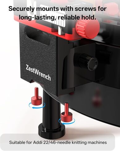 شداد آلة الحياكة الدائرية من ZestWrench لإبر Addi 46 و22، لفافة غزل مقاومة للسقوط بزاوية 360 درجة، إصدار بلمسة واحدة للتغذية بدون مجهود، يناسب آلات الحياكة الكهربائية واليدوية، تصميم مريح in Kuwait