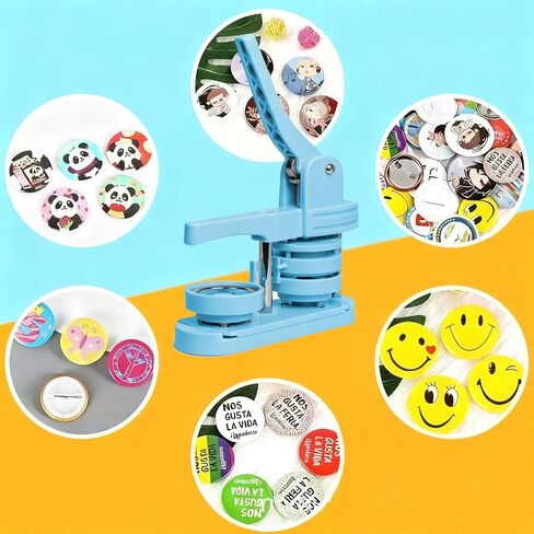 Button Maker Machine Kit 58mm(2.25in) – DIY Pin Badge Press with 100 Buttons, Custom Pin Maker for Crafts, Parties & Gifts in Saudi Arabia