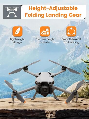 معدات الهبوط متوافقة مع DJI Mini 5 Pro، طقم تمديد ارتفاع الساق قابل للطي مع تصميم سريع التحرير لتعزيز حماية الهبوط الأرضي وملحقات الطائرات بدون طيار in Kuwait
