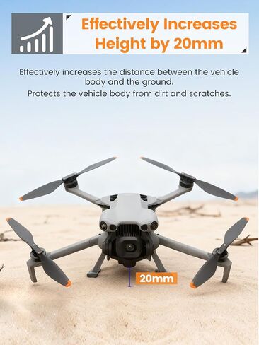 معدات الهبوط متوافقة مع DJI Mini 5 Pro، طقم تمديد ارتفاع الساق قابل للطي مع تصميم سريع التحرير لتعزيز حماية الهبوط الأرضي وملحقات الطائرات بدون طيار in Kuwait