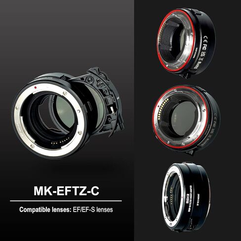 Meike MK-EFTR-A Metal Lens Adapter EF-EOSR Support Full Frame and Auto-Focus Mount Converter for Canon EF Lens to EOS-R EOS-RP R5 R6 and RED Komodo Cameras … in Saudi Arabia