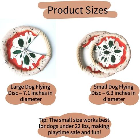 مجموعة طبق طائر للكلاب على شكل بيتزا مكونة من قطعتين مع حبل، ألعاب قرص طائر ناعمة ومتينة للعب في الأماكن المغلقة والمفتوحة، من أجل المضغ العدواني in Kuwait