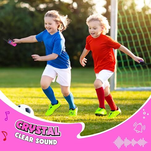 Wishouse Walkie Talkies for Kids Rechargeable Long Range,Xmas Birthday Gift for 4 5 6 7 8 9 Year Old Girls,Hiking Gear Camping Games Cool Toys with NOAA,SOS Siren,Lamp,Lanyards,Easy to Use,2 Pack in Saudi Arabia