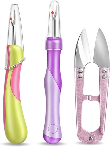 ZJO Seam Ripper and Thread Cutter Kit 2 Seam Rippers and 1 Thread Snips for Sewing, Quilting, and Embroidery Projects in Kuwait