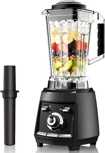 Blenders for kitchen, 1800W Smoothie Blender, Professional High Speed Countertop Blender with Stainless Steel Blades, 68-oz. Pitcher Ice Crushing & Frozen Fruit, BPA Free, Silver in Saudi Arabia