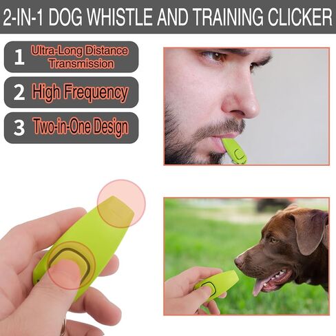 مجموعة أدوات تدريب الكلاب، تتضمن خصرًا لتدريب الحيوانات الأليفة، وحقيبة 2 جهاز نقر لتدريب الكلاب، وحقيبة مكافآت، وصفارة صامتة بالموجات فوق الصوتية، وجهاز نقر صافرة 2 في 1، وكتيب دليل التدريب، وأكياس فضلات الكلاب (أسود) in Kuwait