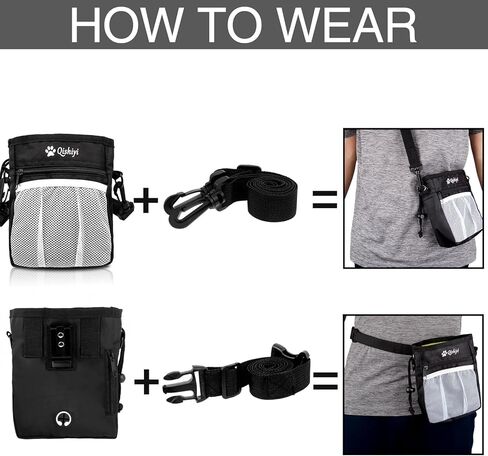 مجموعة أدوات تدريب الكلاب، تتضمن خصرًا لتدريب الحيوانات الأليفة، وحقيبة 2 جهاز نقر لتدريب الكلاب، وحقيبة مكافآت، وصفارة صامتة بالموجات فوق الصوتية، وجهاز نقر صافرة 2 في 1، وكتيب دليل التدريب، وأكياس فضلات الكلاب (أسود) in Kuwait