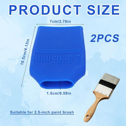 قطعتان من غطاء فرشاة الطلاء، غطاء حماية لفرشاة الطلاء من السيليكون العالمي لحماية الشعيرات in Kuwait